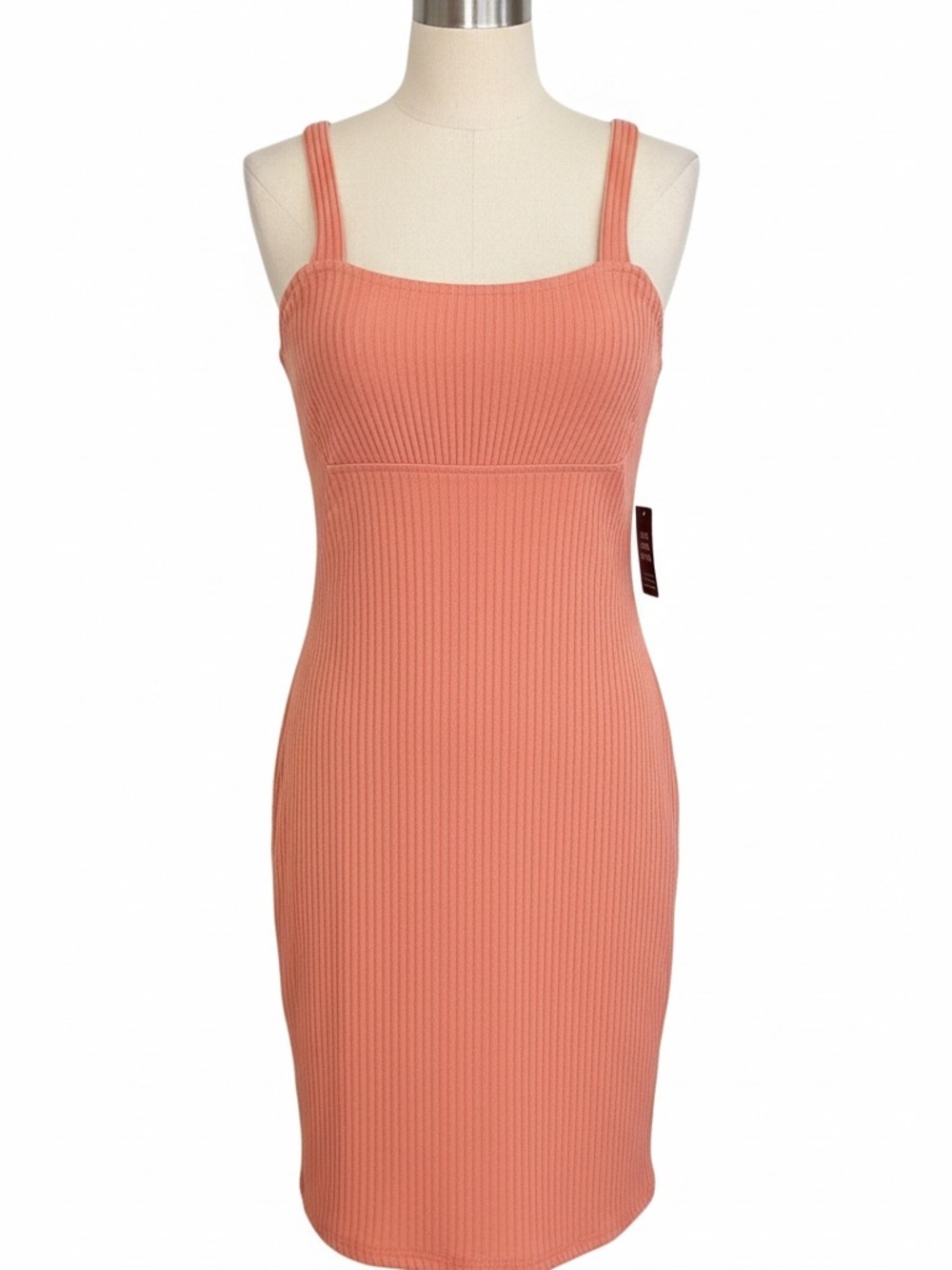 Express Coral Ribbed Midi Dress🌞